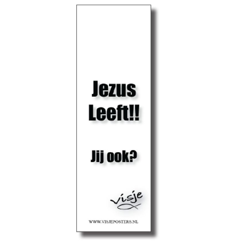 Boekenlegger visje Jezus leeft jij ook? - 44894 -  Visje bij MajesticAlly