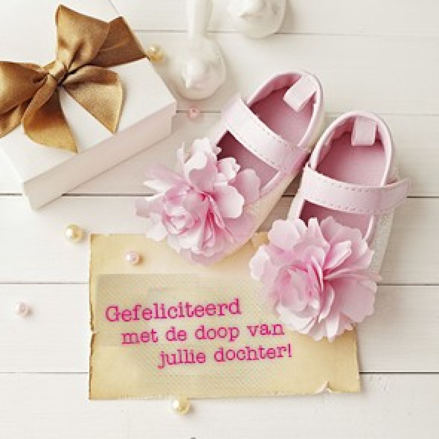 Kaart gefeliciteerd met de doop dochter - MA15005 -  Kaartenseries bij MajesticAlly