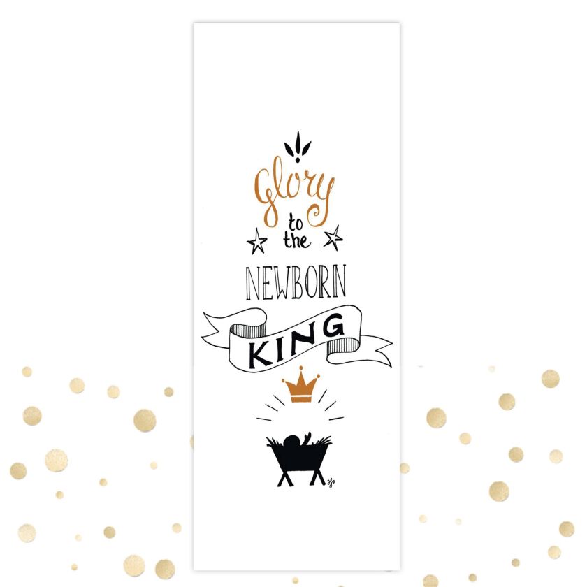Boekenlegger 'Glory to the newborn King' - MA36101 -  Kerst boekenleggers bij MajesticAlly