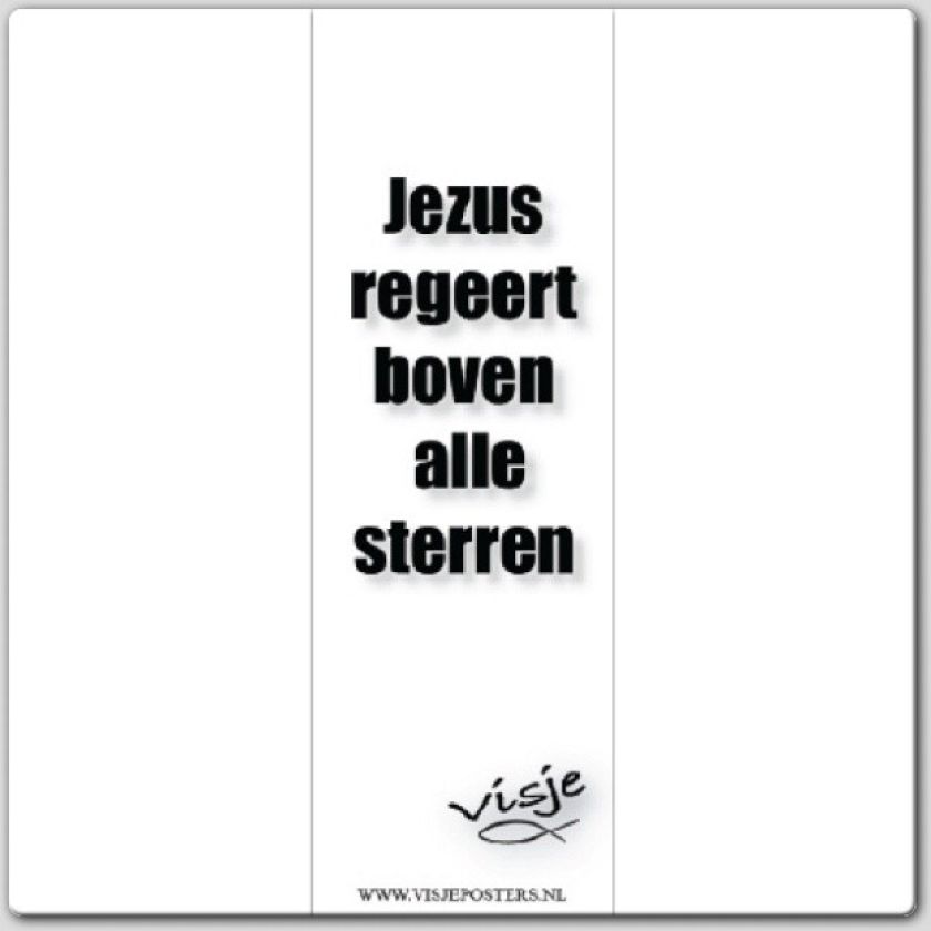 Boekenlegger visje Jezus regeert boven - 44865 -  Visje bij MajesticAlly