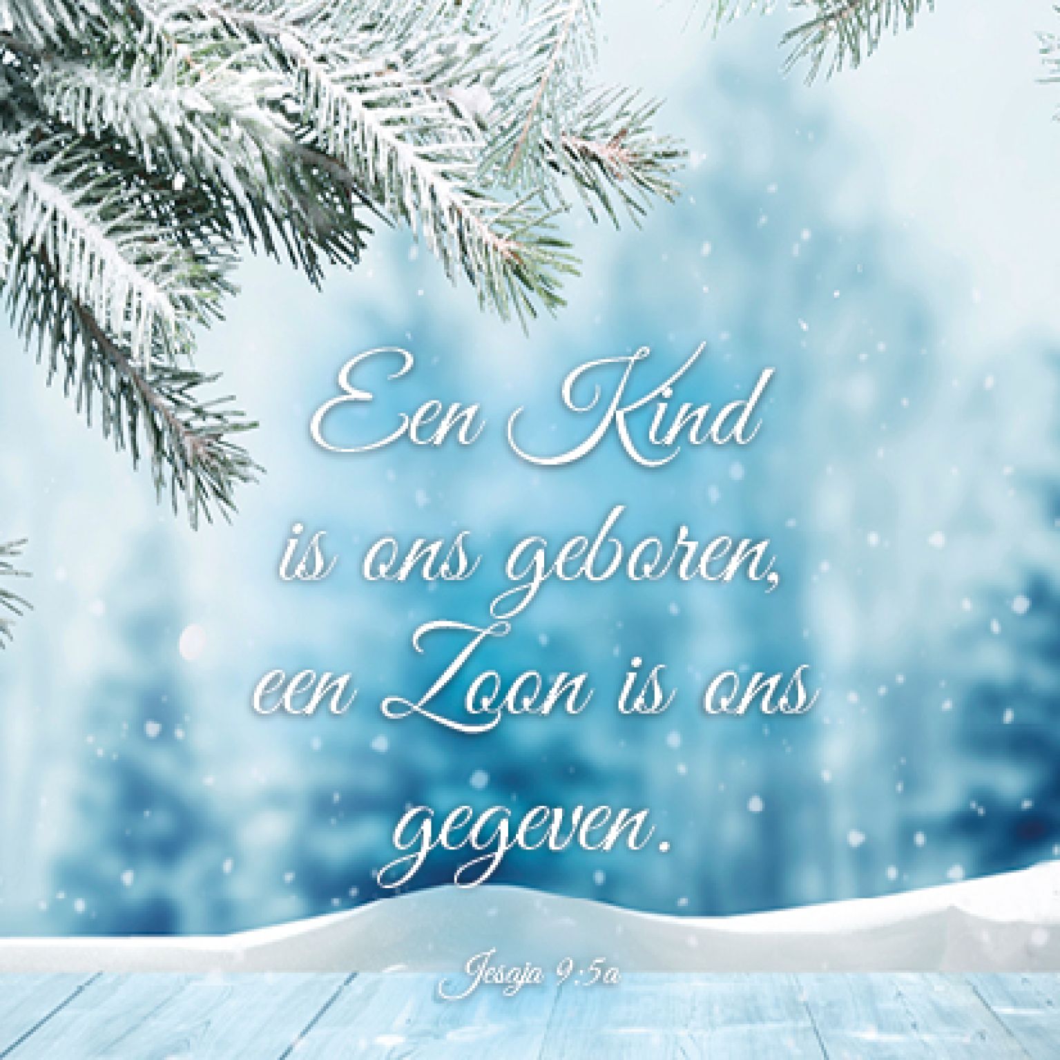 Kerstkaart 'Een kind is ons geboren' - MA16004 -  Christelijke kerstkaarten bij MajesticAlly
