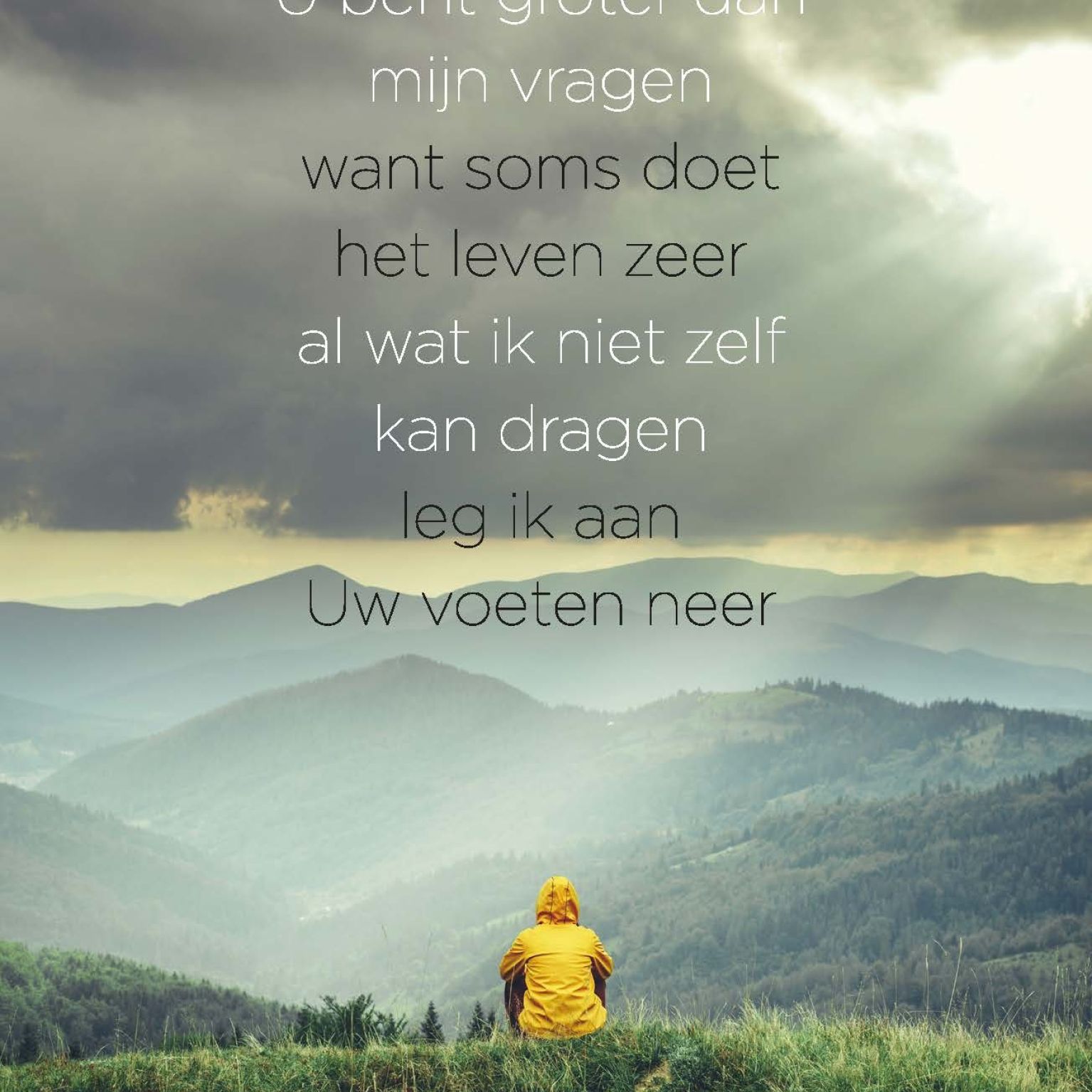 Poster A4 U bent groter dan mijn vragen - Opwekking 677 - 552661P -  Posters bij MajesticAlly