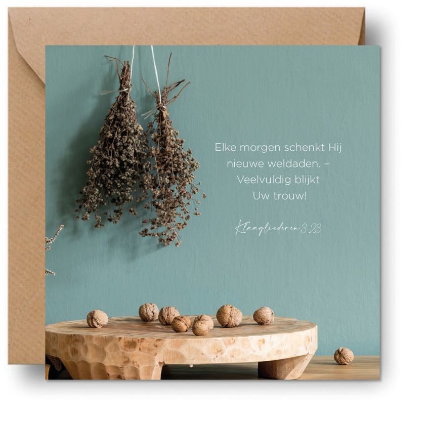 Interieurcadeau 'Elke morgen nieuwe weldaden' - MA39711 -  Cadeauborden bij MajesticAlly