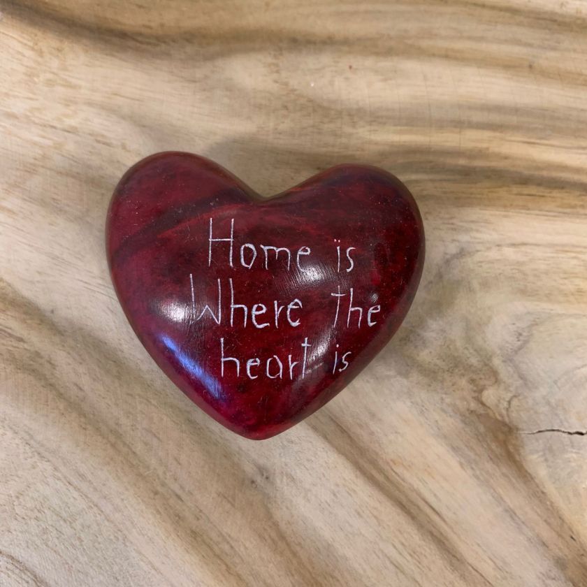 Home is where the heart is hart steen - 5500359485 -  Fairtrade bij MajesticAlly