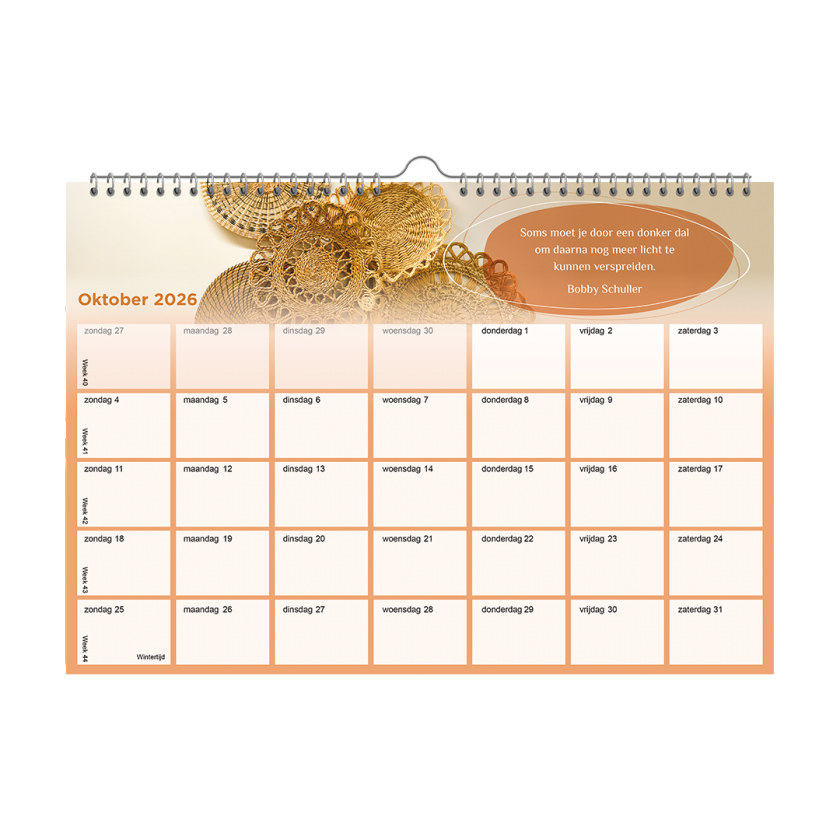Maandkalender Hour of Power 2026 Oktober 1f1f2406