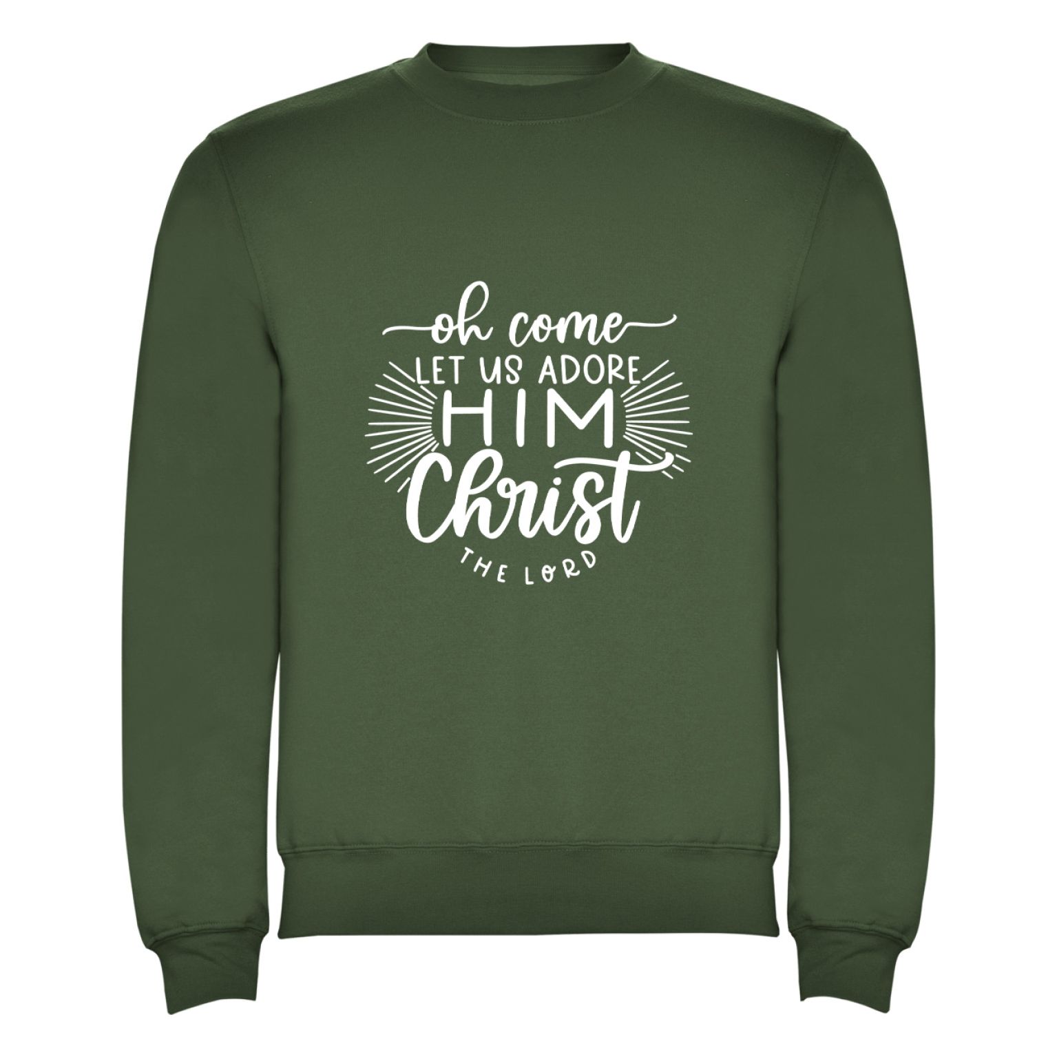 Oh come let us adore Him Groene trui 1fa102a8