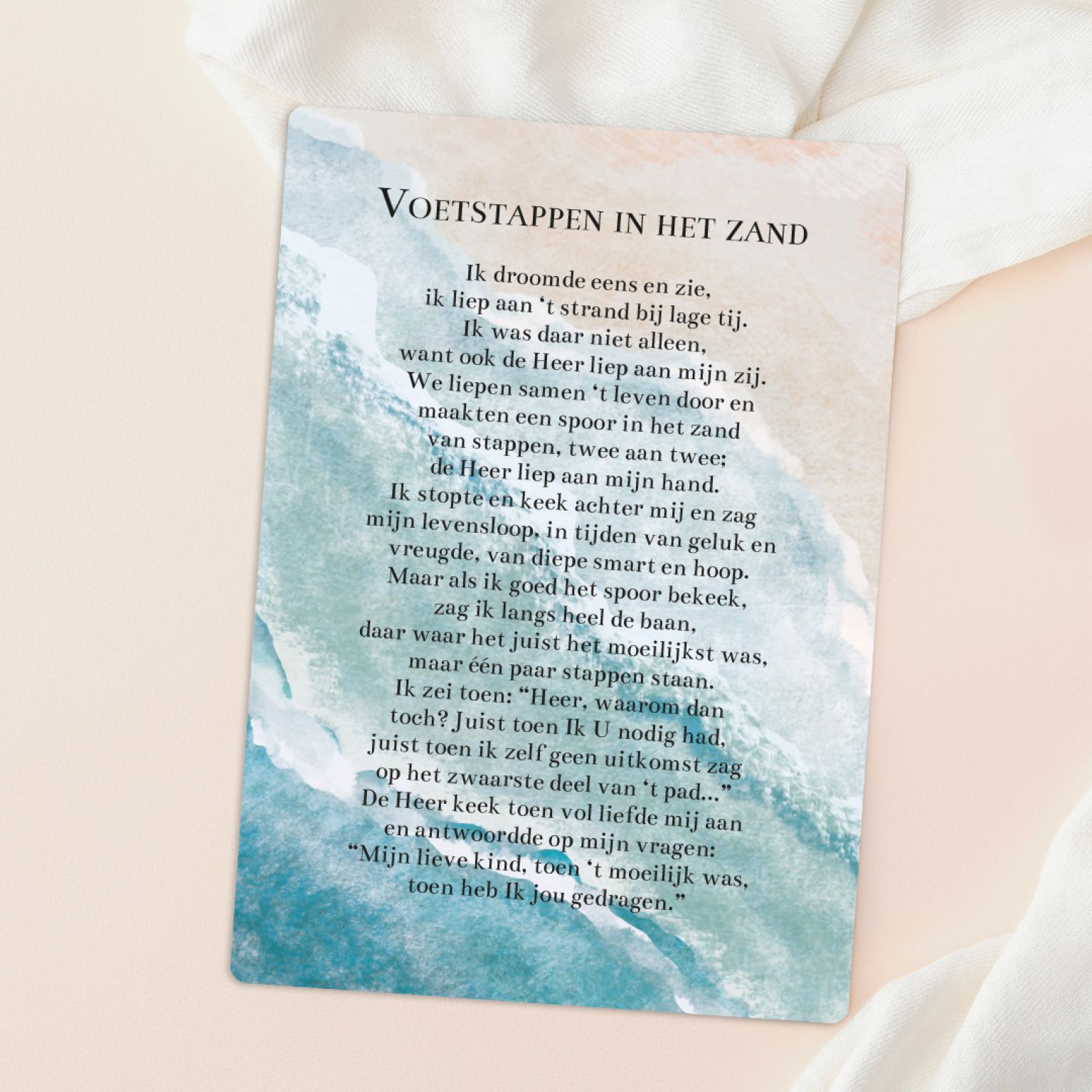 MA55111 Cadeaubord 'Voetstappen in het zand'