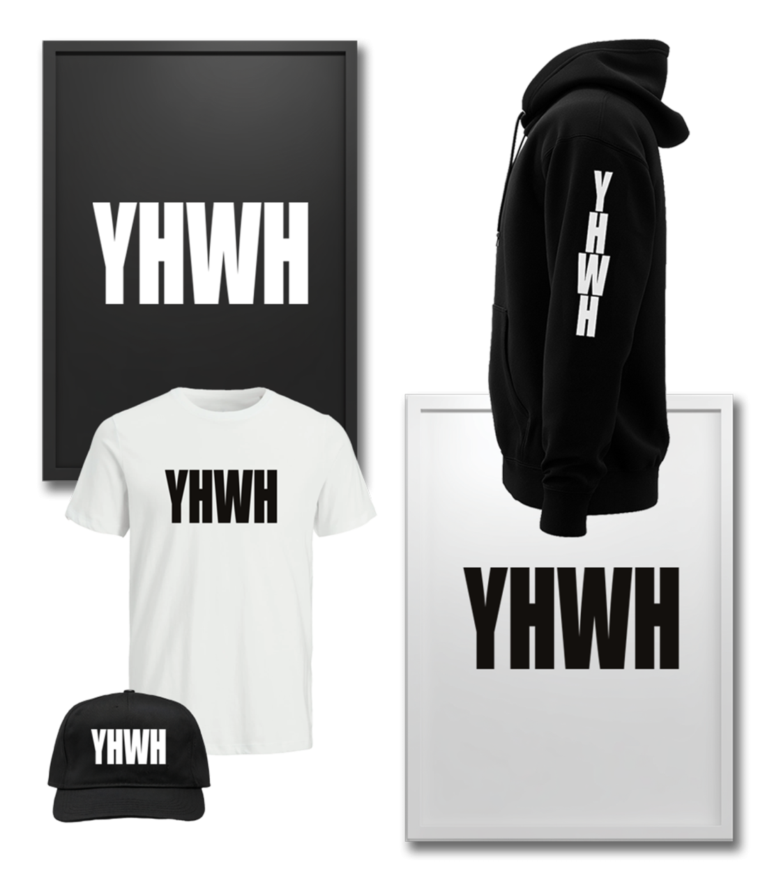 YHWH tshirt en hoodie, christelijke kleding, christelijke streetwear