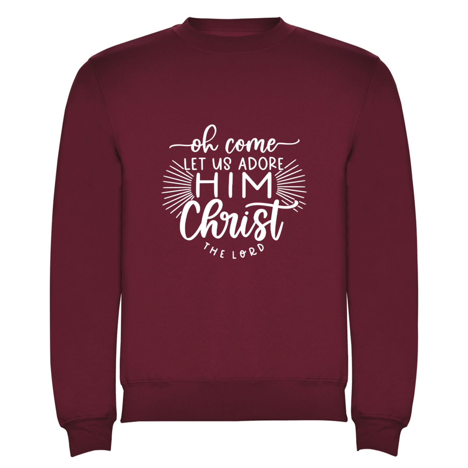 Oh come let us adore Him Rode trui 21b555ff