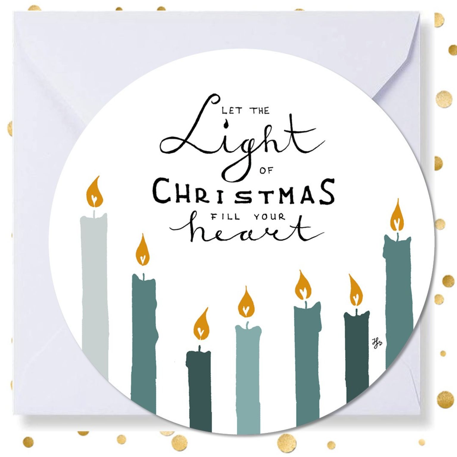 Kerstkaart rond 'Light of Christmas'  - MA41024 -  Christelijke kerstkaarten bij MajesticAlly