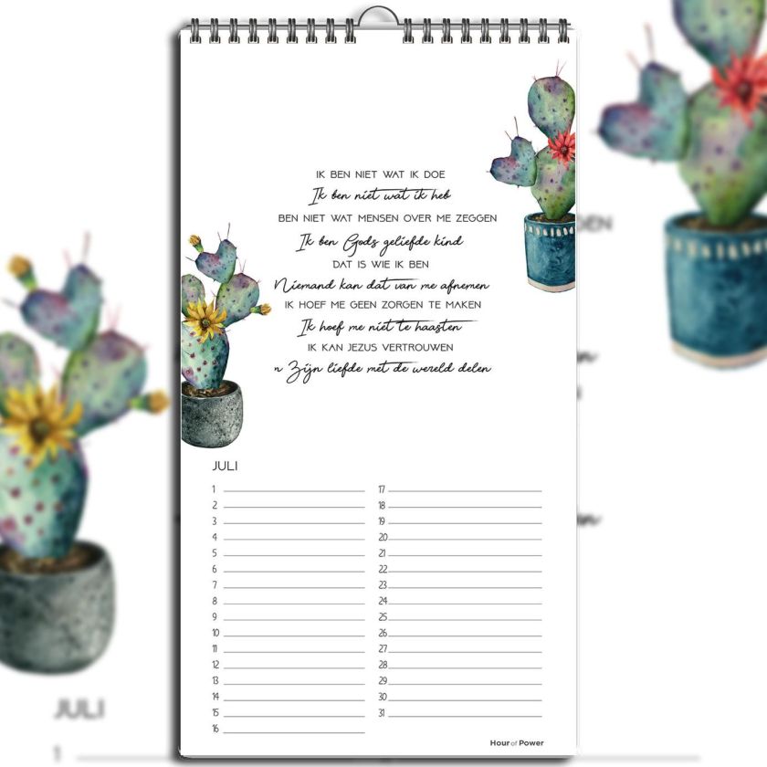 Verjaardagskalender Hour of Power - 9789078893776 -  Verjaardagskalenders bij MajesticAlly