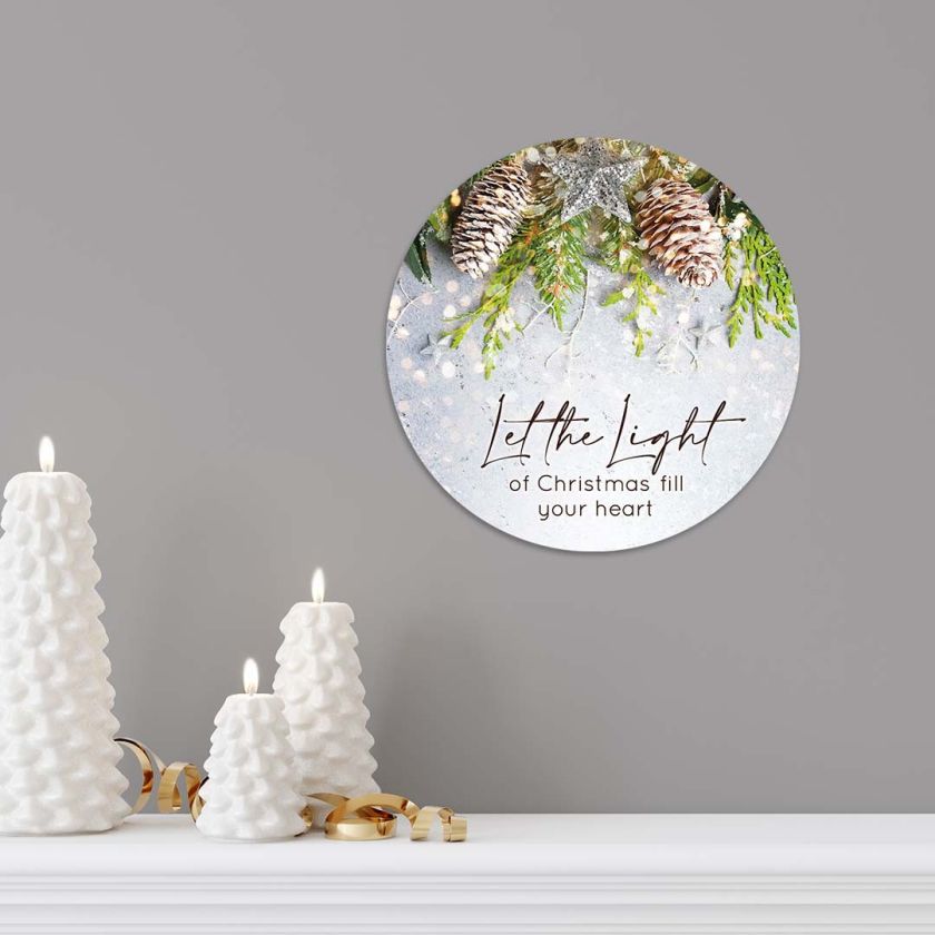 Kerstcirkel 'Let the Light' - MA39802 -  Diverse kerstcadeaus bij MajesticAlly