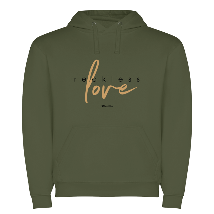 Hoodie Reckless Love Groen 31b0240c