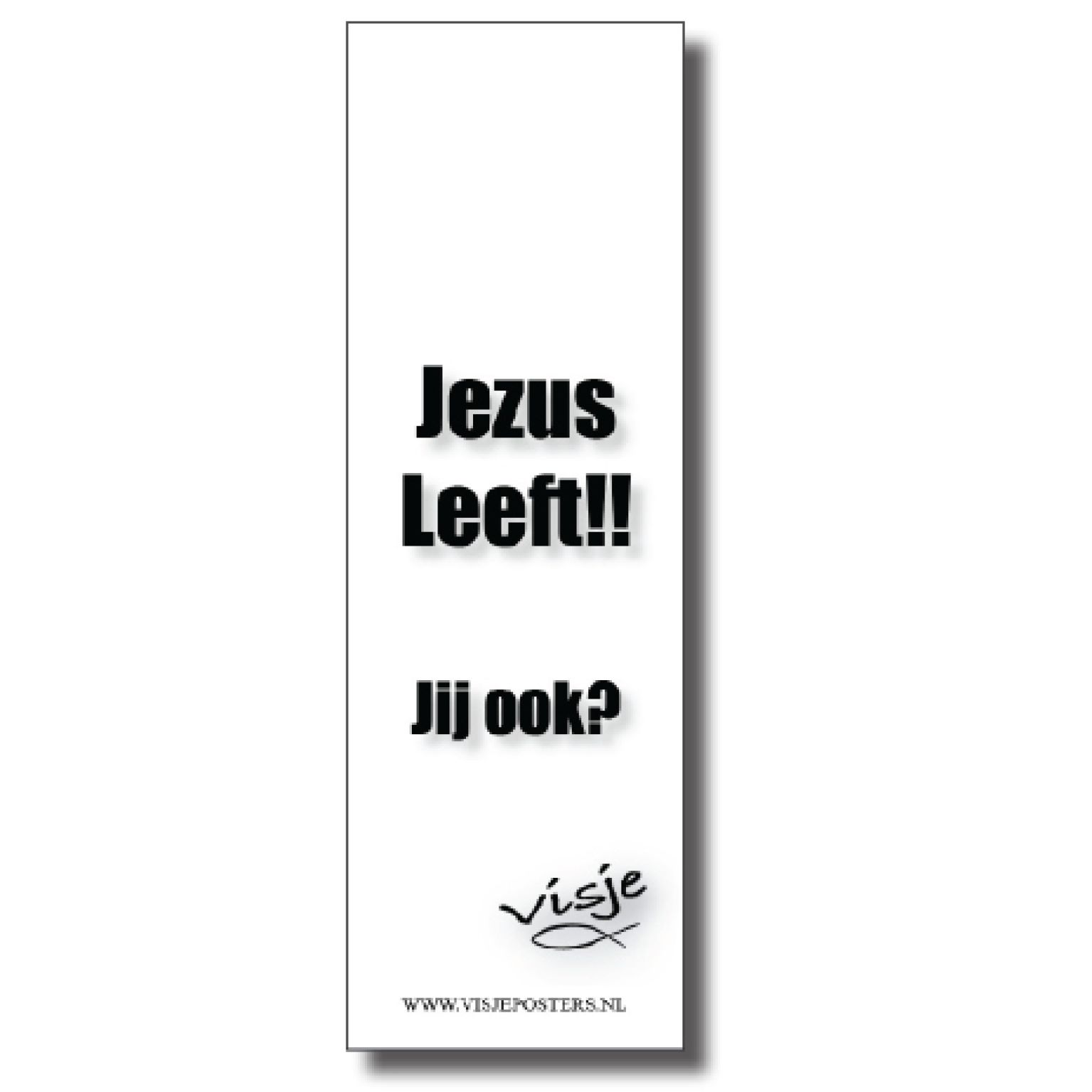 Boekenlegger visje Jezus leeft jij ook? - 44894 -  Visje bij MajesticAlly