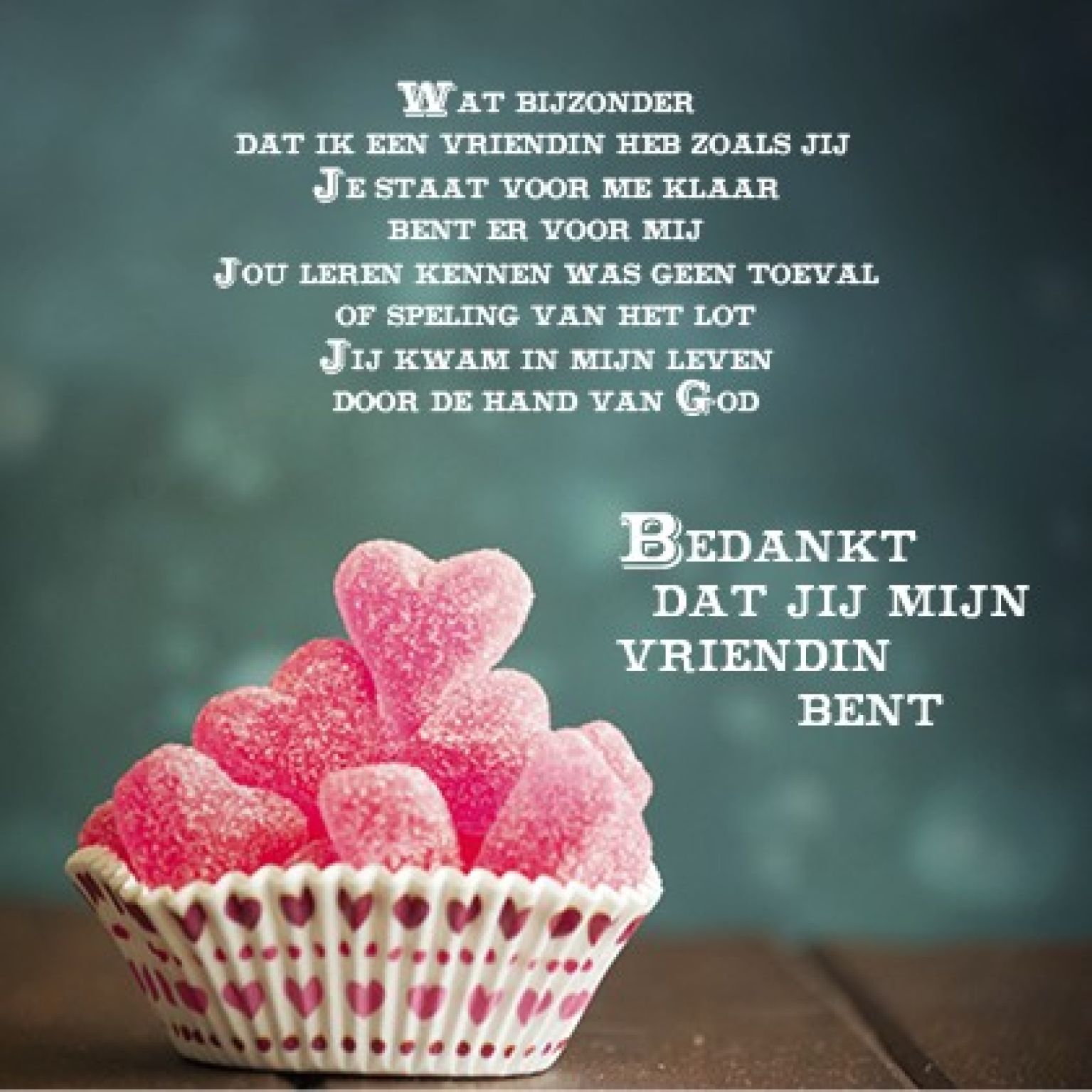 Kaart 'Bedankt - vriendin' - MA12012 -  Lifestyle bij MajesticAlly
