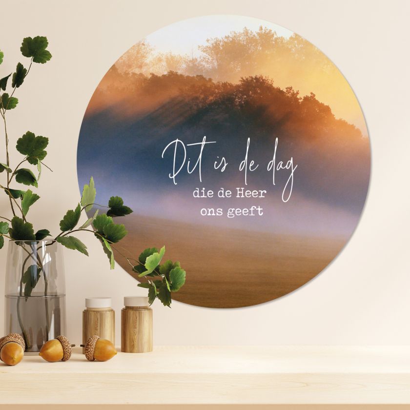 Muurcirkel 'Dit is de dag die de Heer ons geeft' - 60 cm