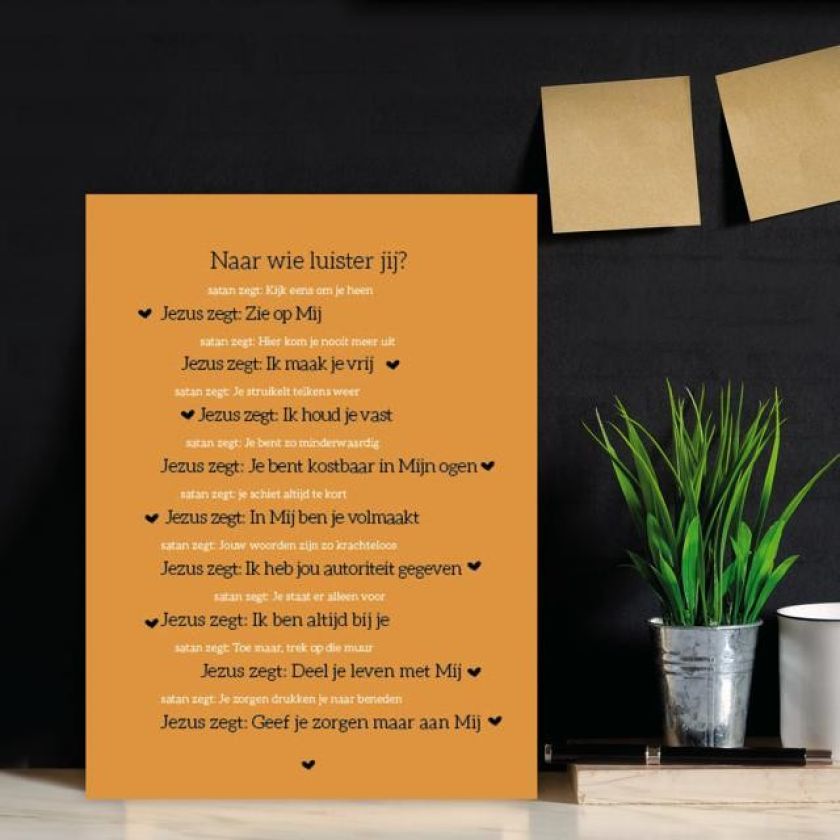 Kaart naar wie luister jij - MA35003 -  Interieurkaarten bij MajesticAlly