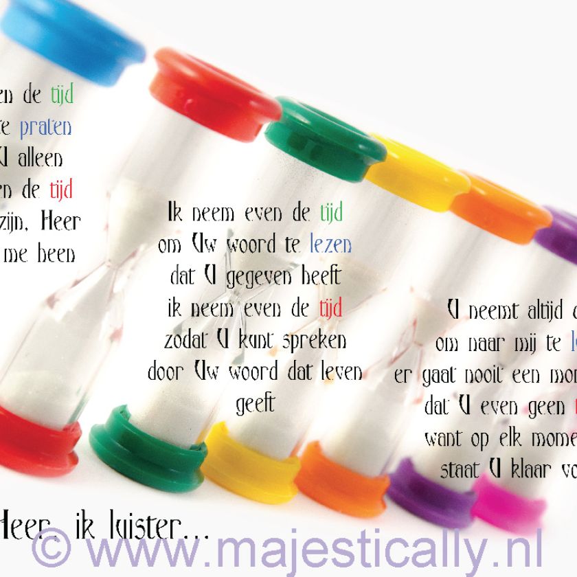 Prentbriefkaart 'Ik neem even de tijd'