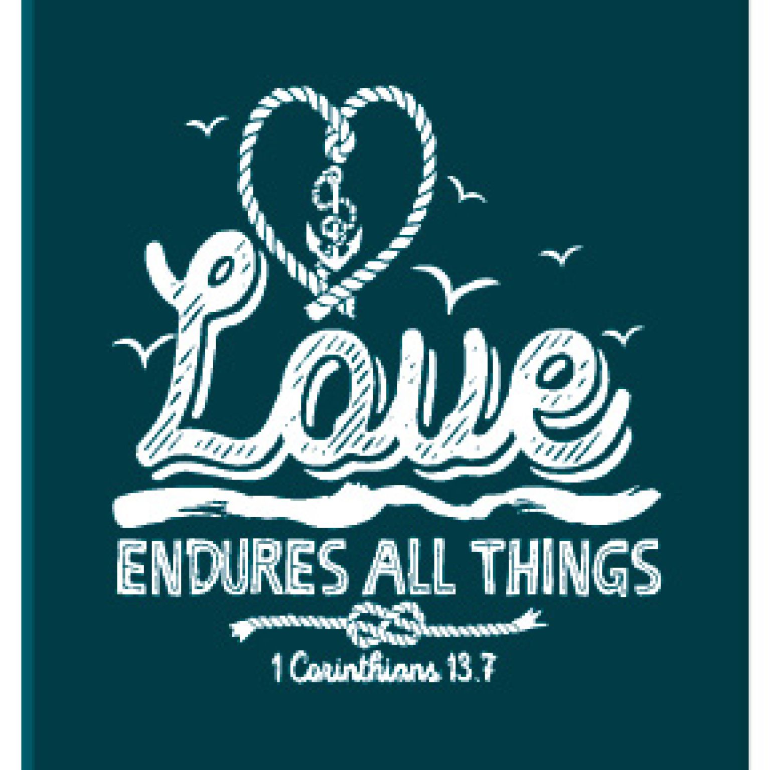 Kadobord 'Love endures all things' - MA23302 -  Cadeauborden A4 bij MajesticAlly