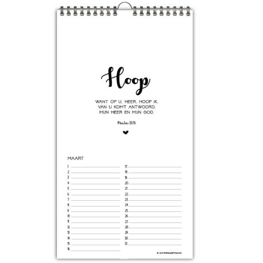 Verjaardagskalender Words and Letters - 9789078893622 -  Verjaardagskalenders bij MajesticAlly