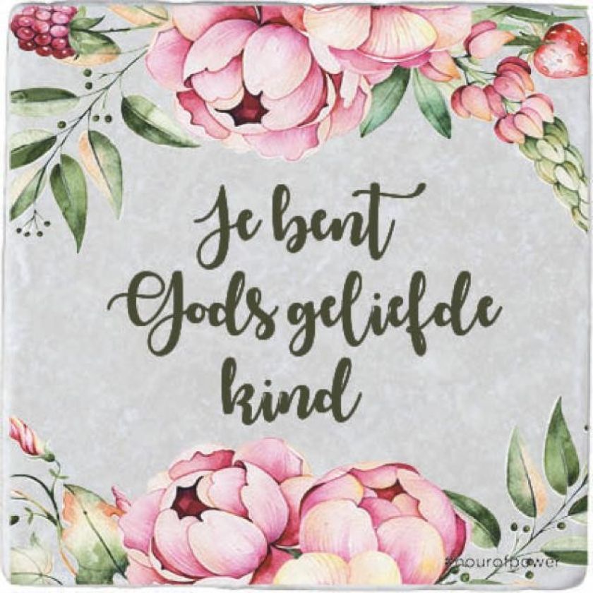 Tegel 15x15 je bent Gods geliefde kind - MA24121 -  Tegels van steen bij MajesticAlly