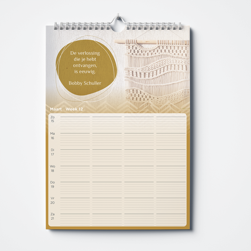 Weekplanner HourofPower 2026 Maart 52be4578