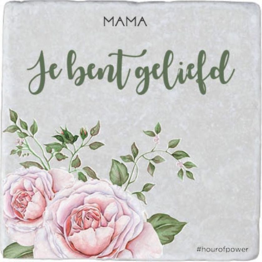 Tegel 15x15 mama je bent geliefd - MA24119 -  Tegels van steen bij MajesticAlly