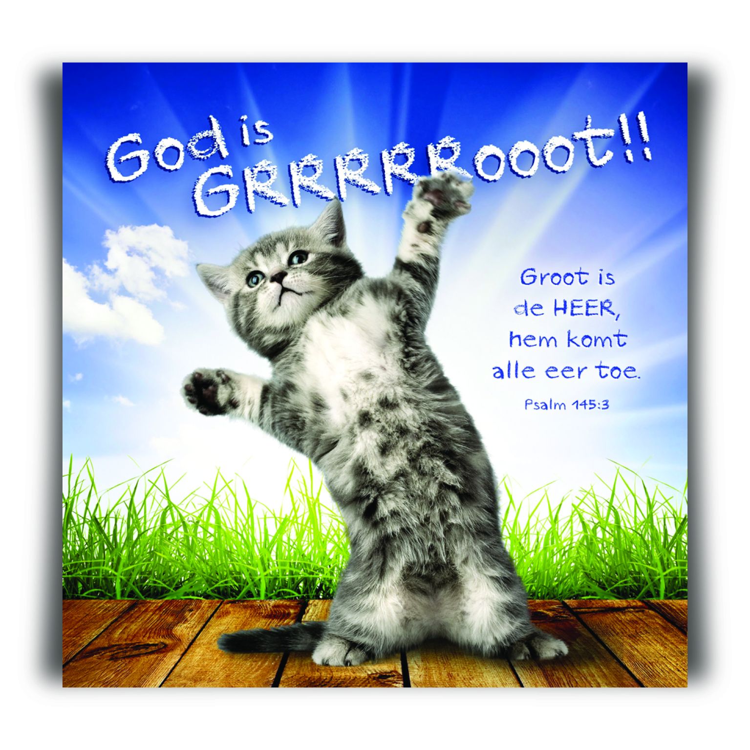 Choice kaartje God is groot - MA11201 -  Minikaartjes - vierkant bij MajesticAlly