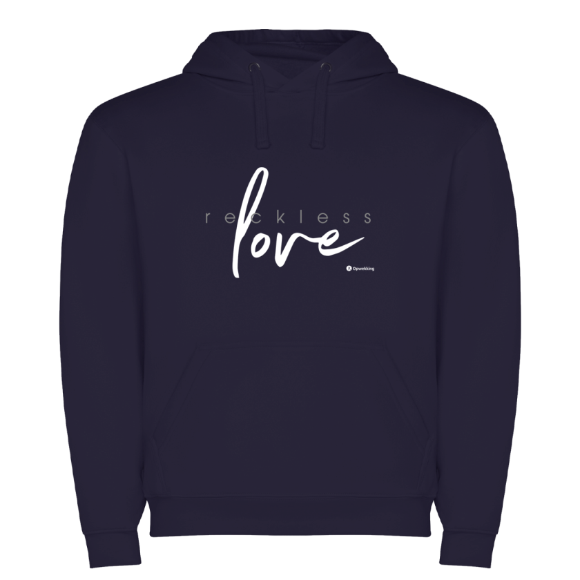 Hoodie Reckless Love Marineblauw 64d16f5d