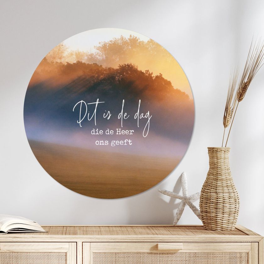 Muurcirkel 'Dit is de dag die de Heer ons geeft' - 40 cm