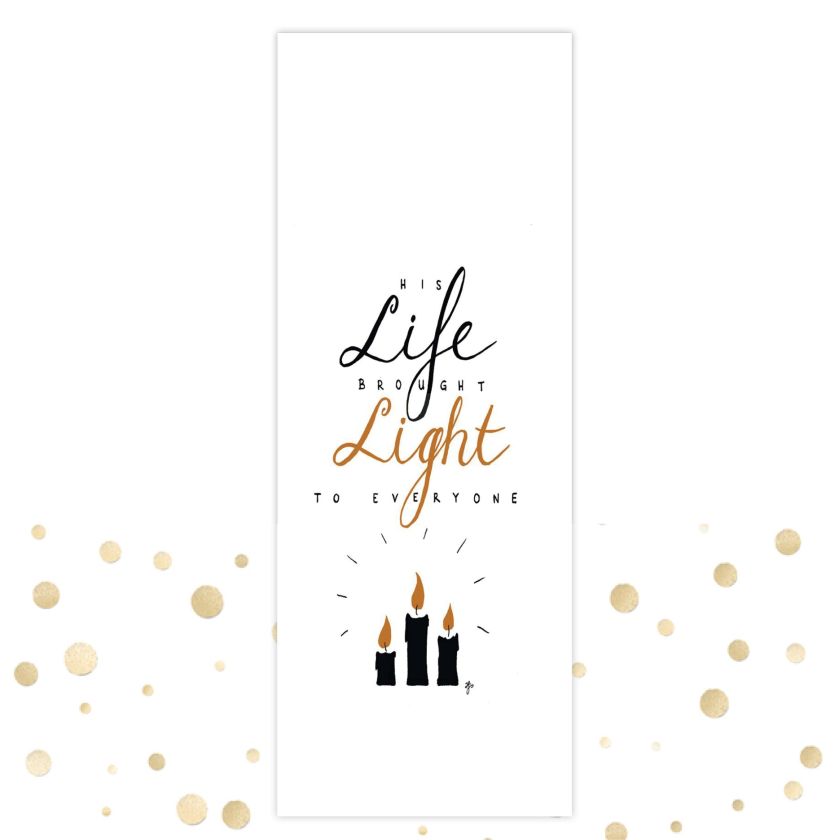 Boekenlegger 'His life brought life to everyone' - MA36102 -  Kerst boekenleggers bij MajesticAlly