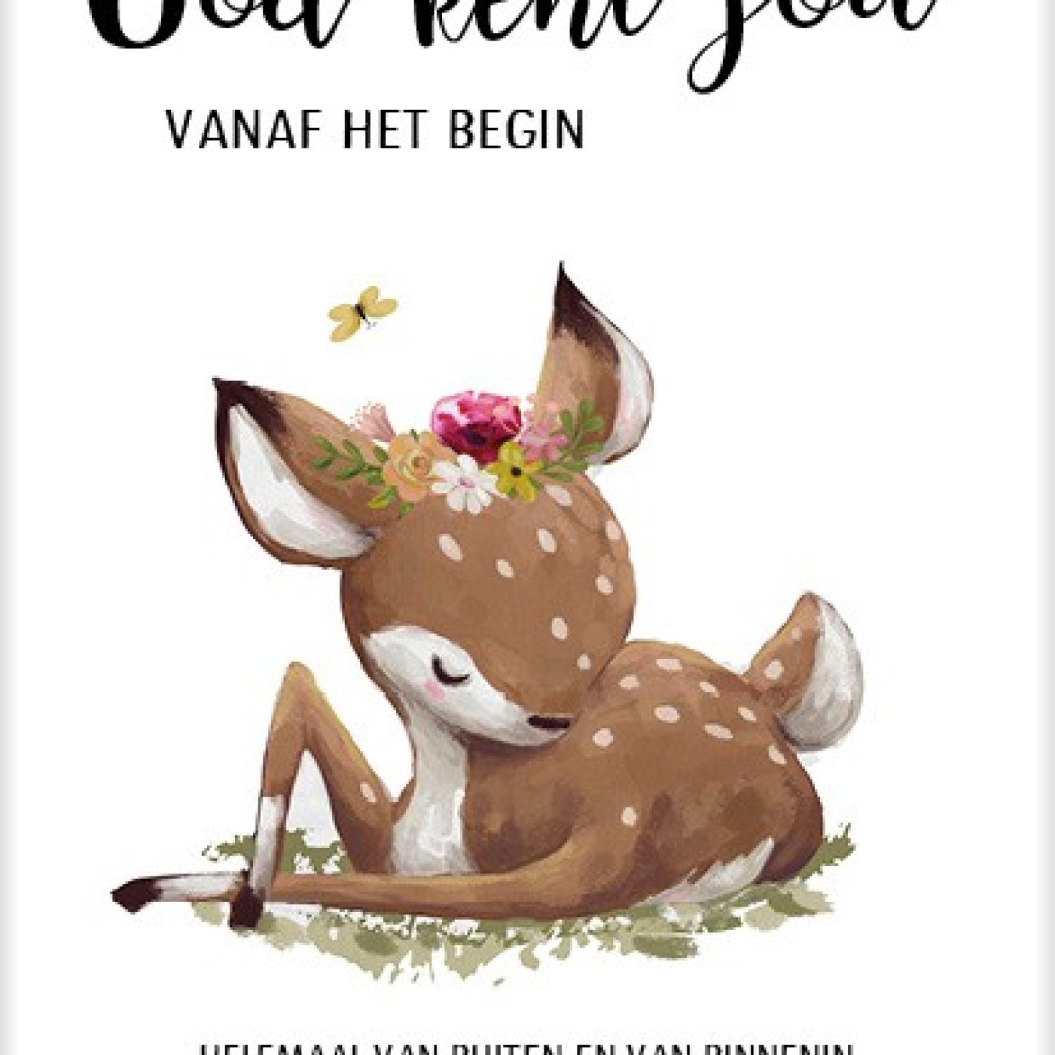 Cadeaubord hertje God kent jou - MA25116 -  Cadeauborden A4 bij MajesticAlly