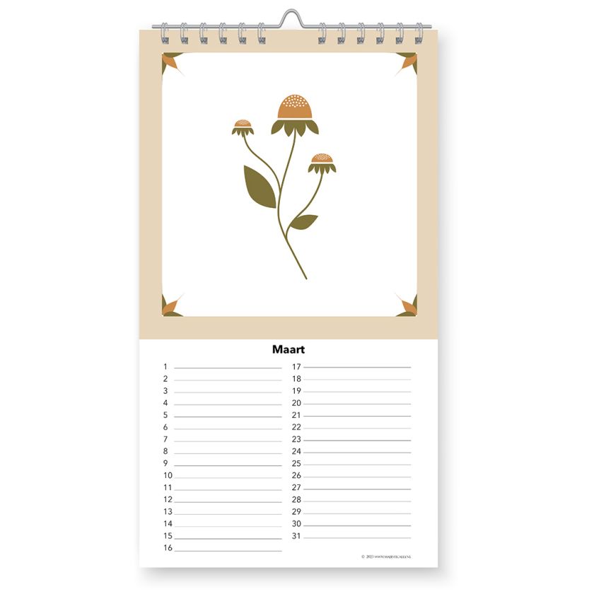 Insecten verjaardagskalender voorbeeldpagina