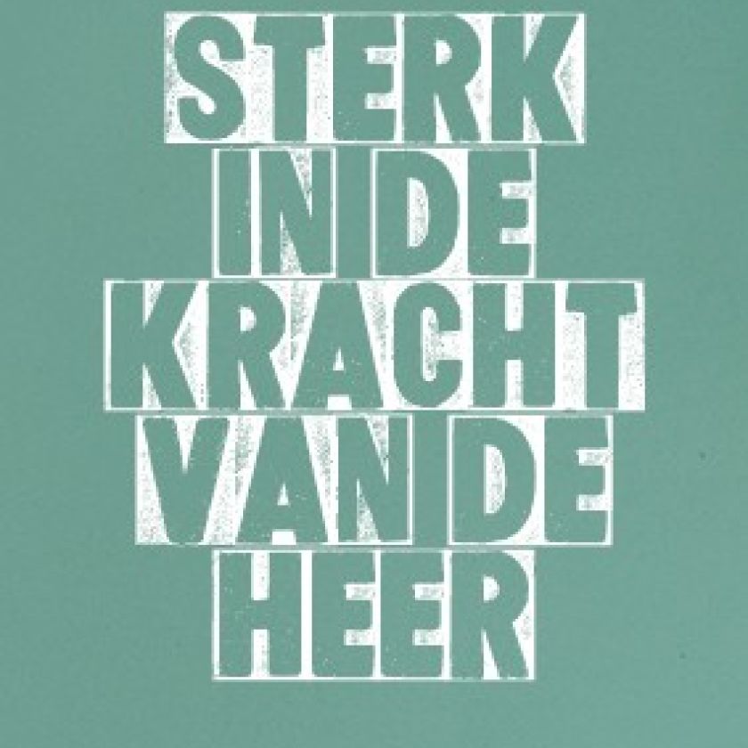 Minikaart 'Sterk in de kracht van de Heer' - 552628MK -  Minikaartjes