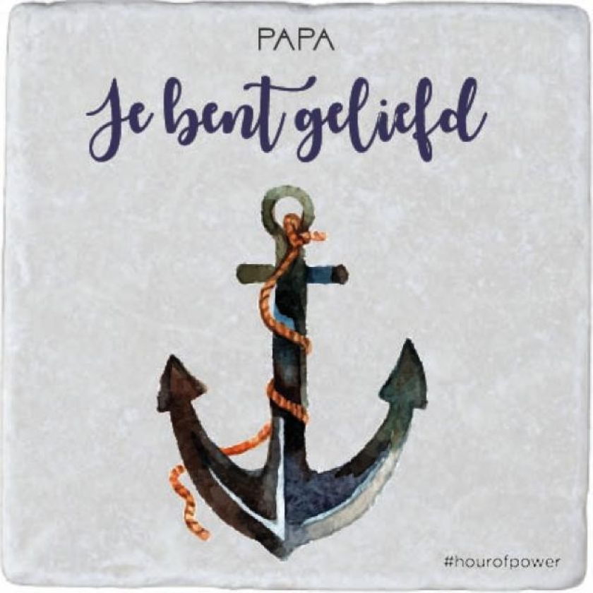 Tegel 15x15 papa je bent geliefd - MA24120 -  Tegels van steen bij MajesticAlly