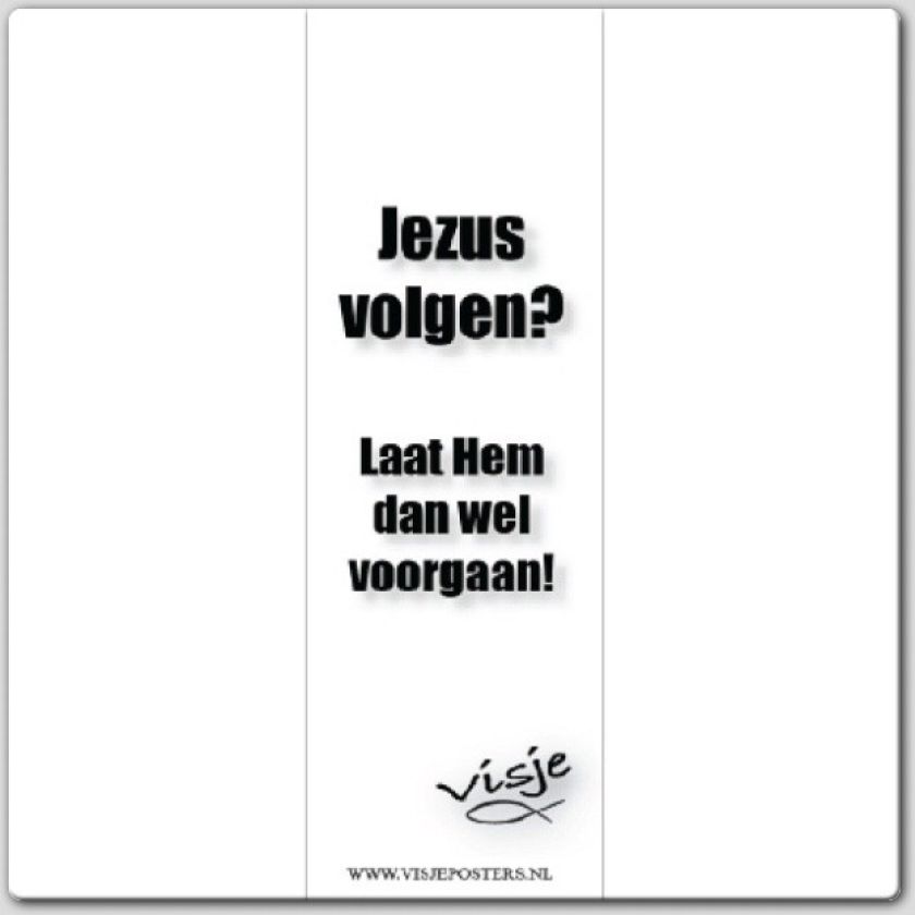 Boekenlegger visje Jezus volgen laat hem - 44870 -  Visje bij MajesticAlly