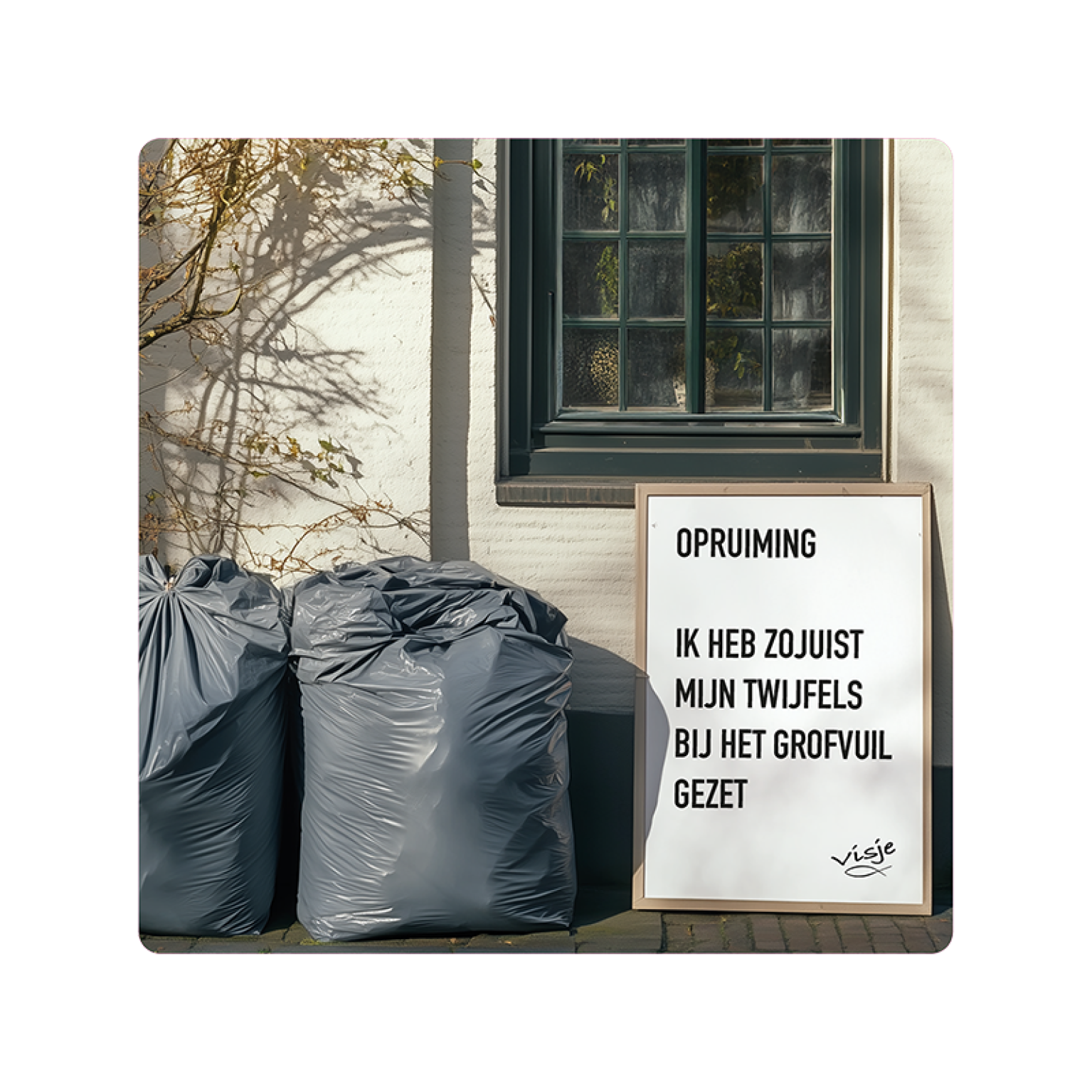 V16012 Visje Cadeaubordjes 15x15 Opruiming Twijfels 83668861