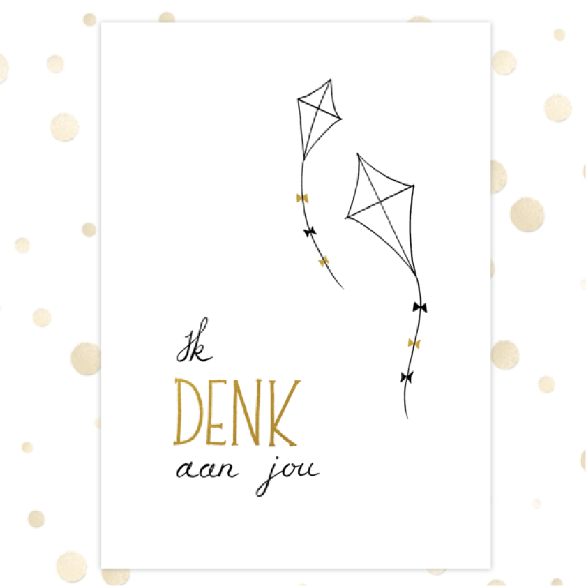 Kaart 'Ik denk aan jou - vlieger' - MA36045 -  Golden Blessings bij MajesticAlly