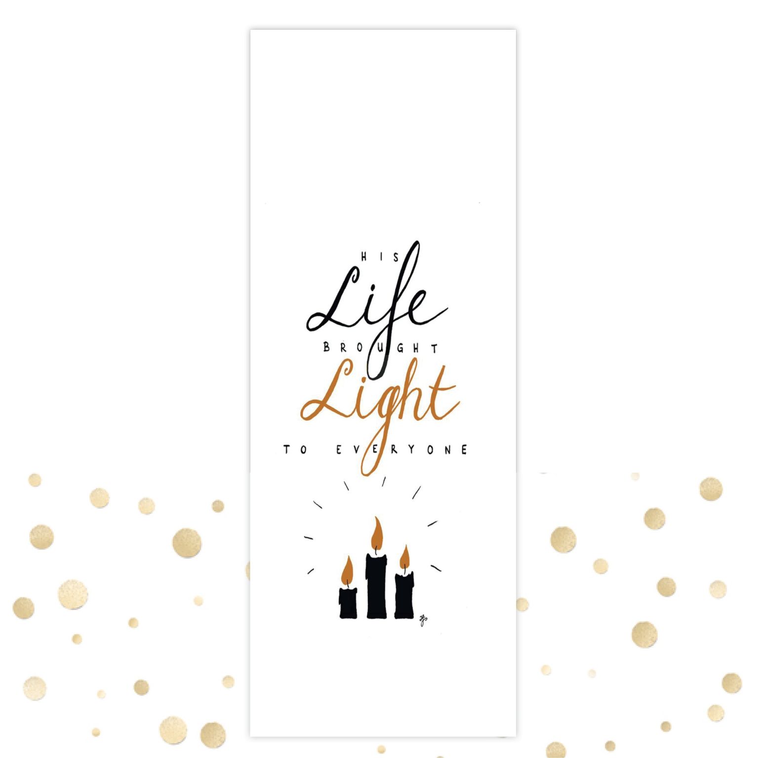 Boekenlegger 'His life brought life to everyone' - MA36102 -  Kerst boekenleggers bij MajesticAlly