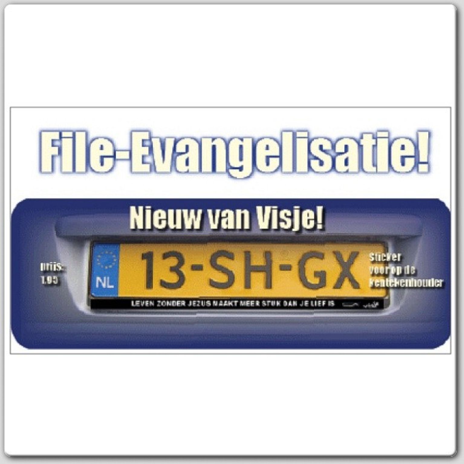 Kenteken sticker 'God kijkt niet waar je vandaan ...' - 44406 -  Divers bij MajesticAlly