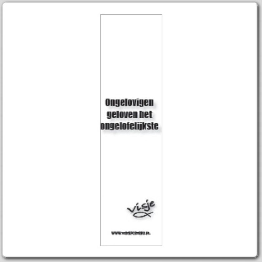 Boekenlegger visje ongelovigen geloven - 44845 -  Visje bij MajesticAlly