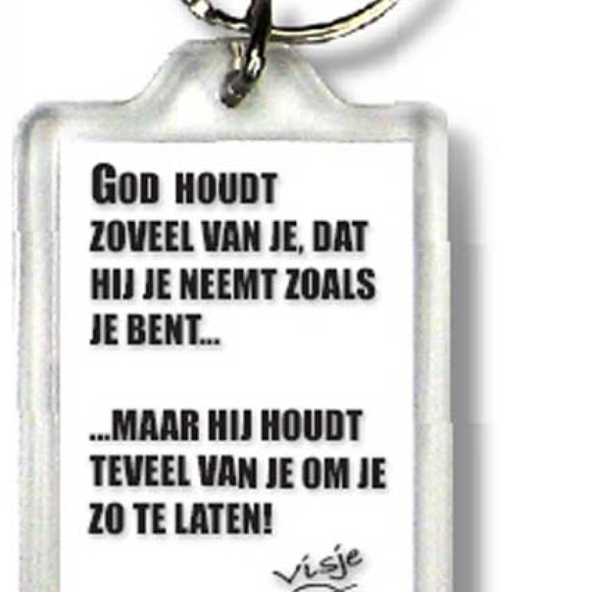 sleutelhanger 'God houdt zoveel van je' - 44381 -  Visje Sleutelhangers bij MajesticAlly