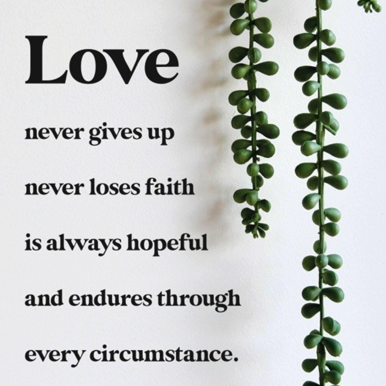 Poster 50x70 Love never gives up - 552598P -  Posters XL  bij MajesticAlly