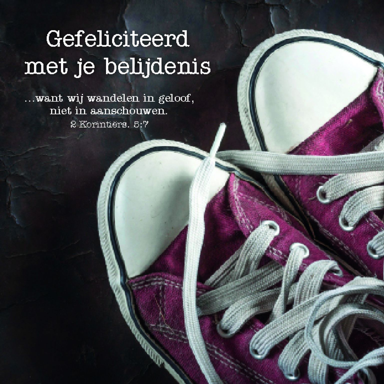 kaart ‘Gefeliciteerd met je belijdenis 2 kor. 5:7' - MA12308 -  Belijdenis bij MajesticAlly