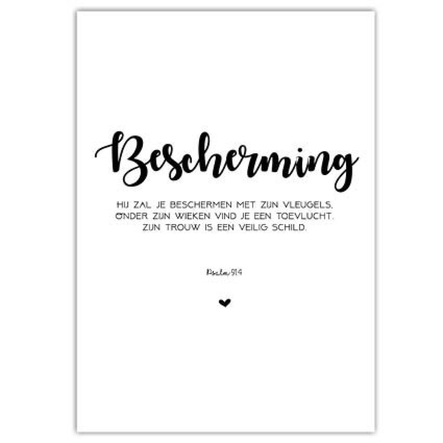 Poster A4 'Bescherming' - MA33008 -  Posters A4 bij MajesticAlly