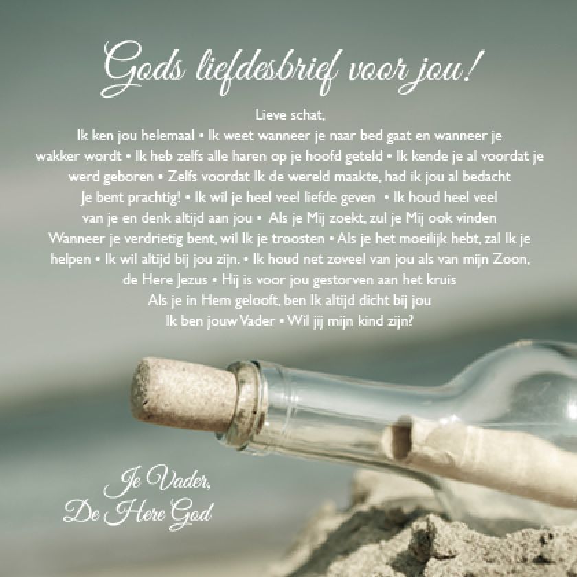 Kaart 'Gods liefdesbrief voor jou' - MA12017 -  Lifestyle bij MajesticAlly