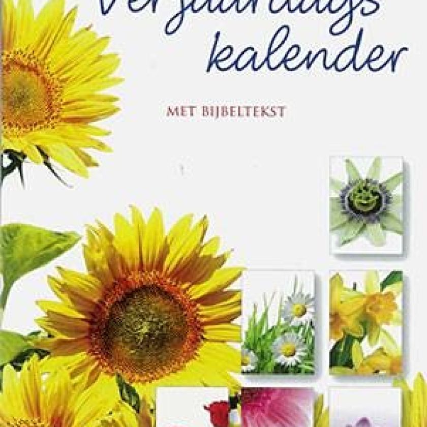 Verjaardagskalender 'Bloemen' met Bijbeltekst - 44259 -  Verjaardagskalenders bij MajesticAlly