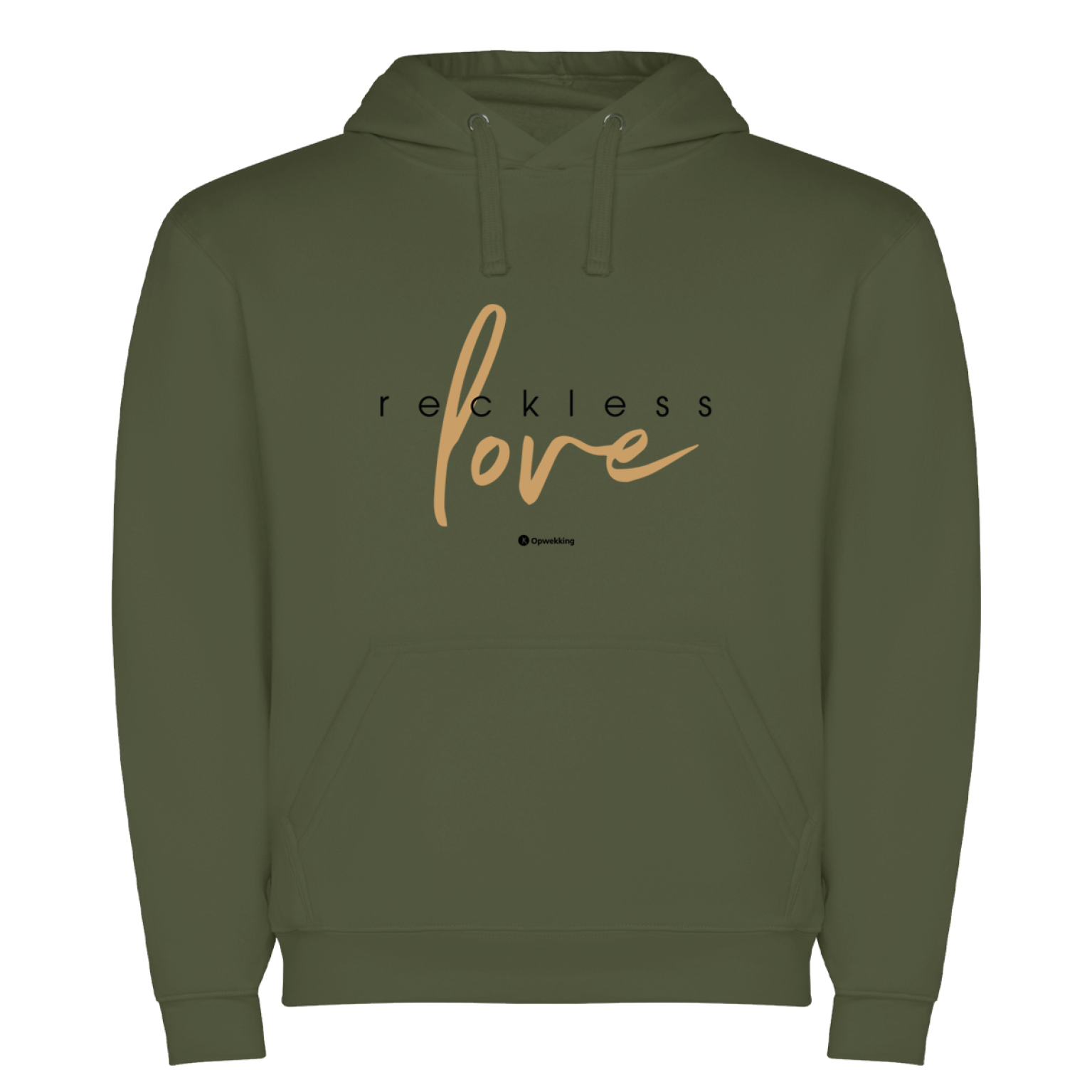 Hoodie Reckless Love Groen acf76d94
