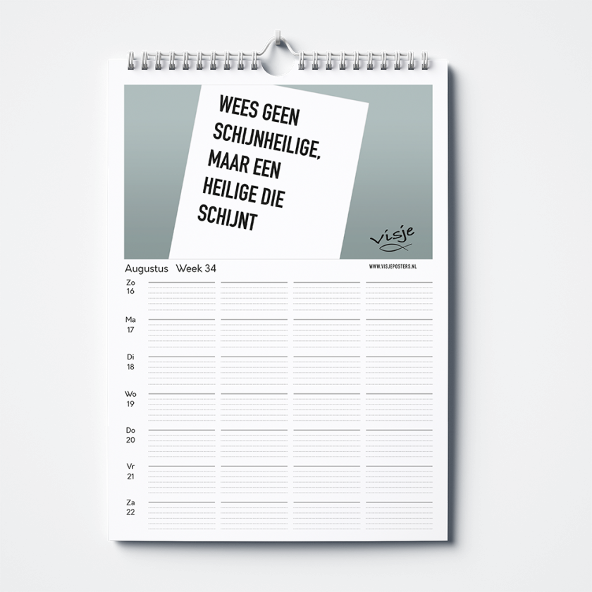 Weekplanner Visje 2026 Augustus ae435f4d