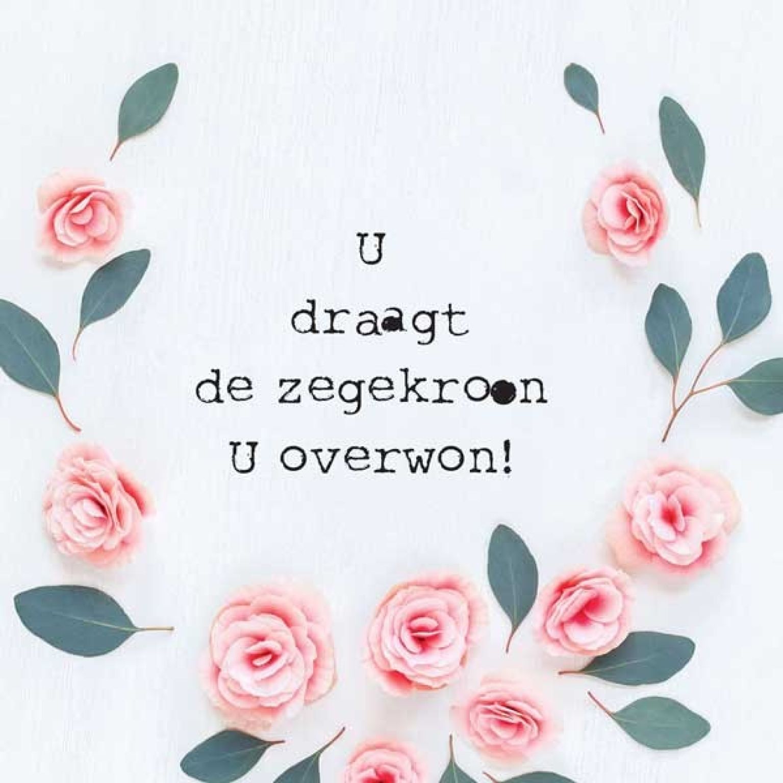Cadeaubordje U overwon - MA17650 -  Cadeaubordjes klein bij MajesticAlly